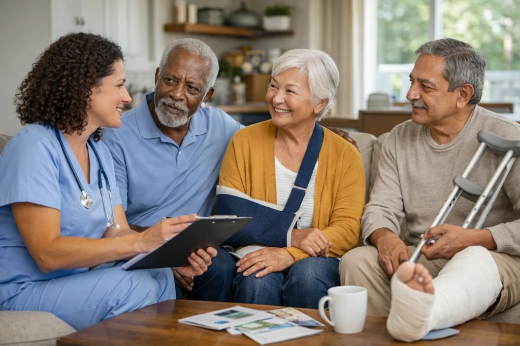 Senior care support Durham Region caregiver helping family choose care options