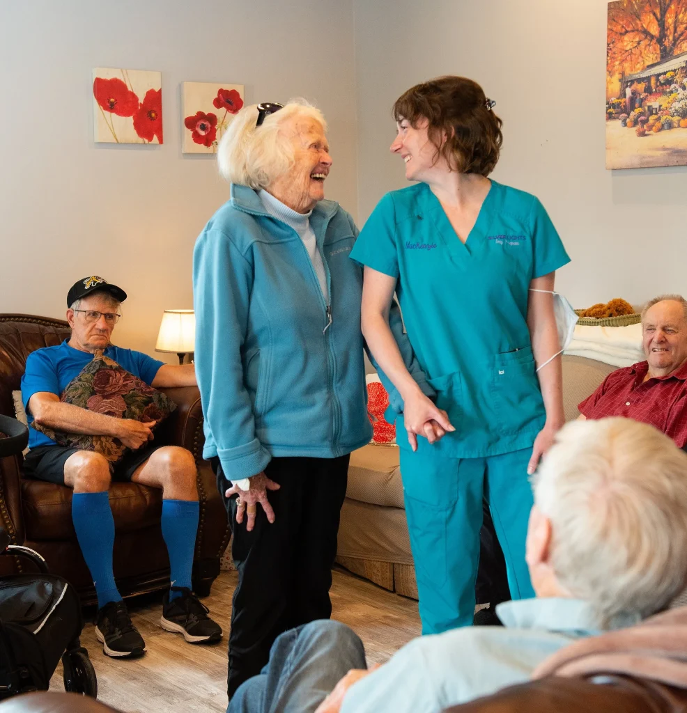 PSW providing facility support services to seniors in retirement home setting Durham Region