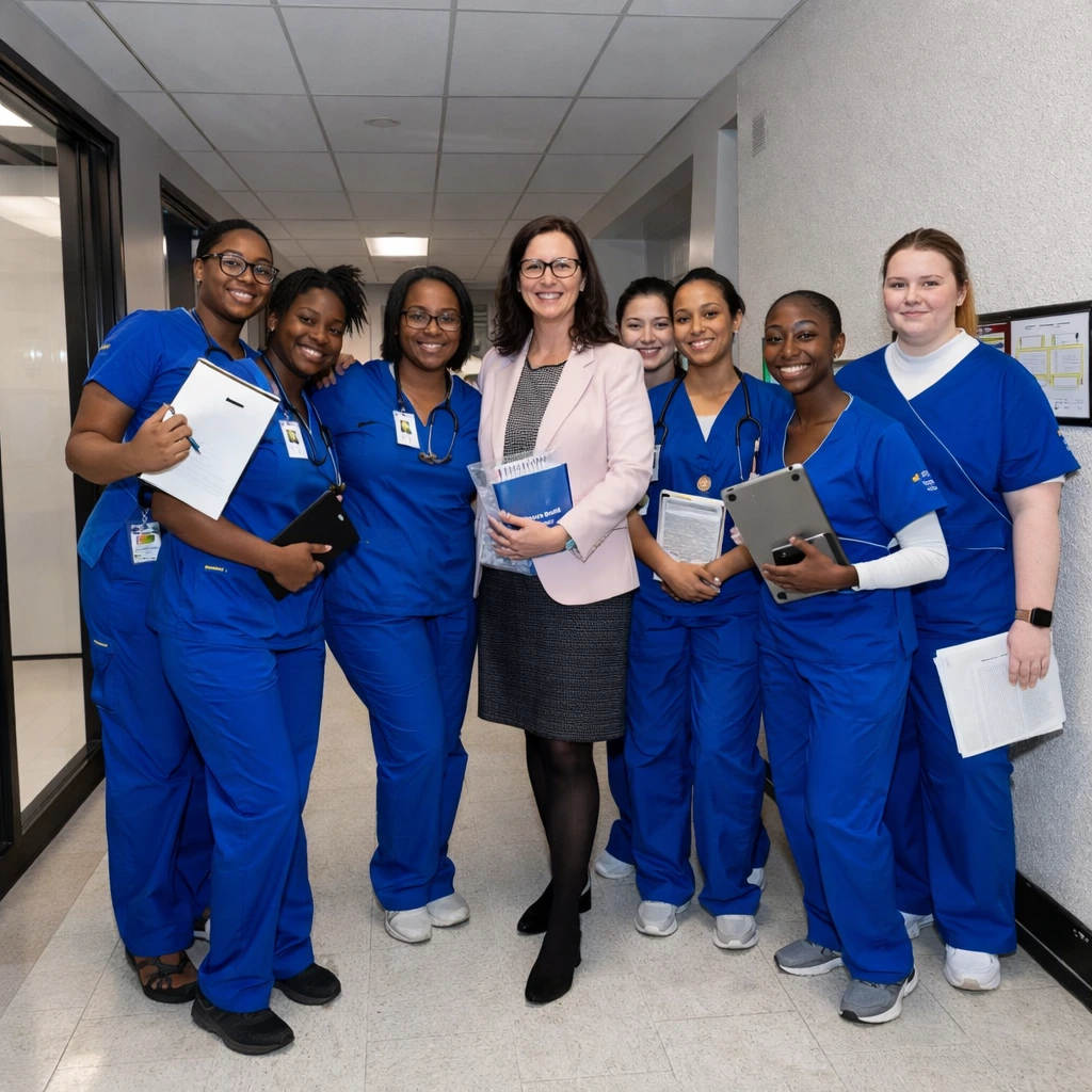 professional caregiver team providing facility support services in Durham Region care facility.